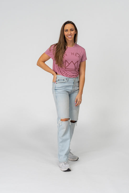 Royal Change Happy Healthy Strong Versatile Flowy Crop Tee