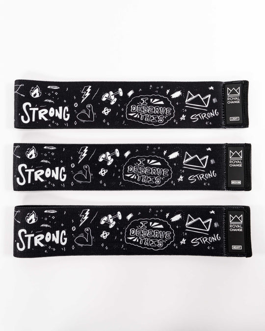 LIMITED EDITION BLACK Royal Change Graffiti Glute Resistance Bands