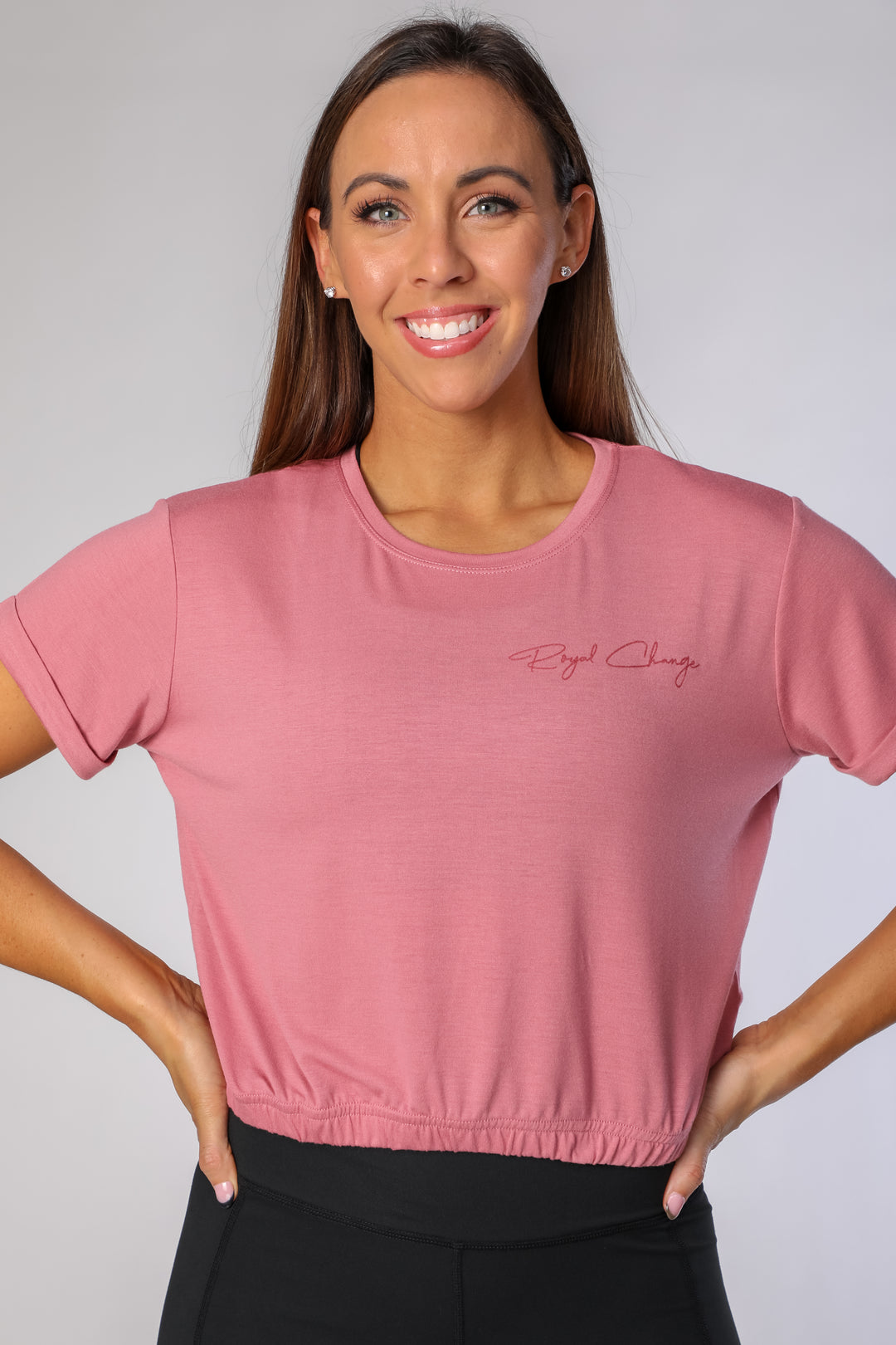 Crop Tee with Back Keyhole Cutout