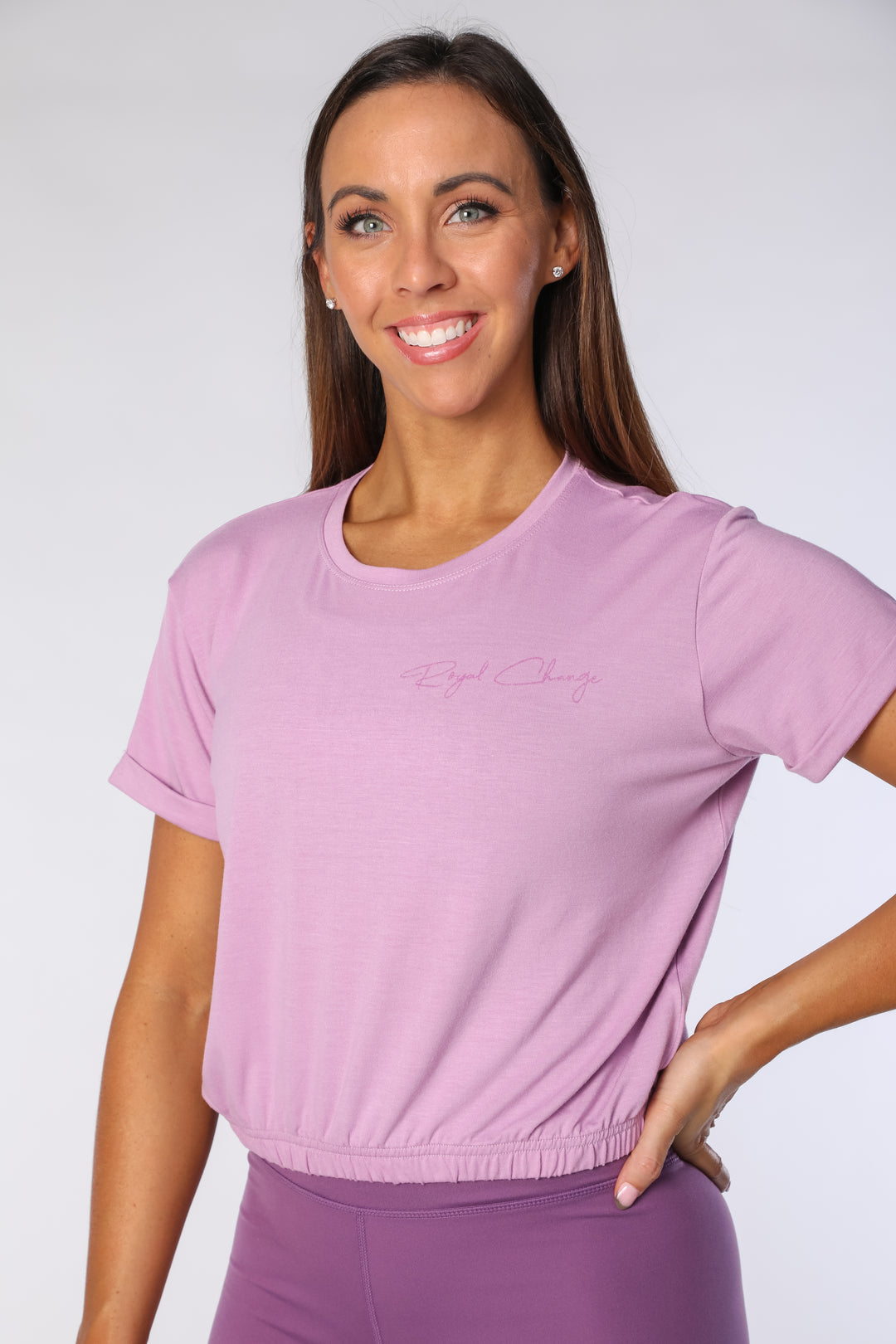 Crop Tee with Back Keyhole Cutout