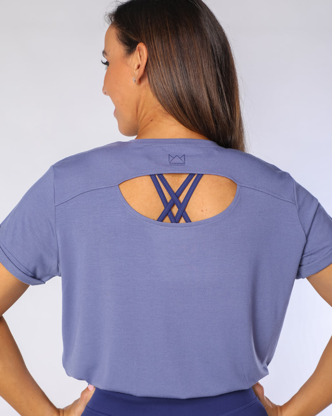 Crop Tee with Back Keyhole Cutout